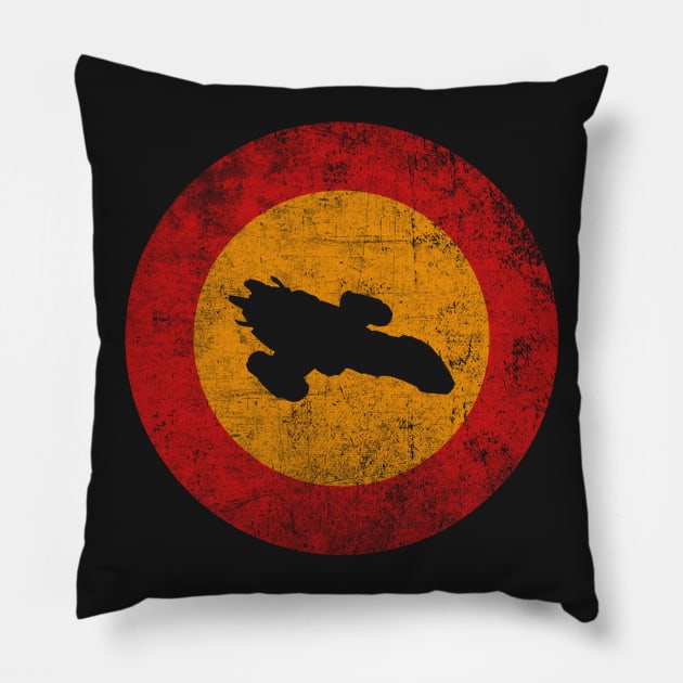 Firefly Serenity Ship Silhouette Pillow by Meta Nugget