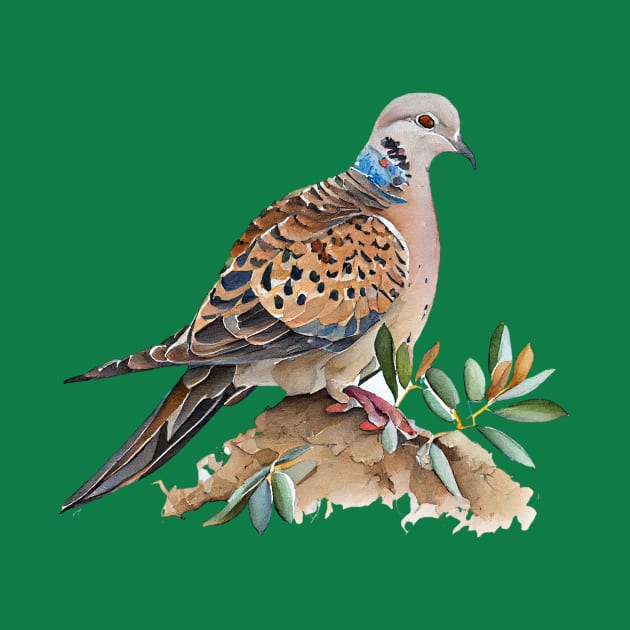 Turtle Doves Watercolor 3.0 by CreativeDesignsx