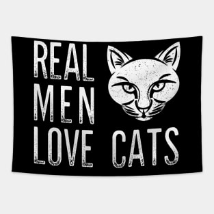 Real Men Love Cats Shirt Cat Dad Shirt Funny mother's Day Tapestry