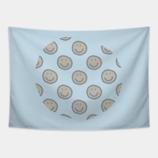 Lead Crystal Round Happy Face with Smile Pattern Tapestry