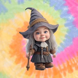 Cute Baby Dwarf Wearing A Witch hat T-Shirt