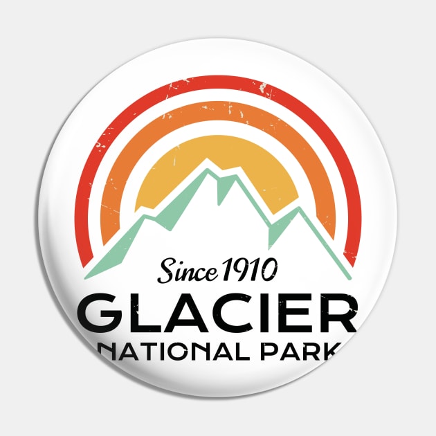 Glacier National Park Sticker Pin by roamfree