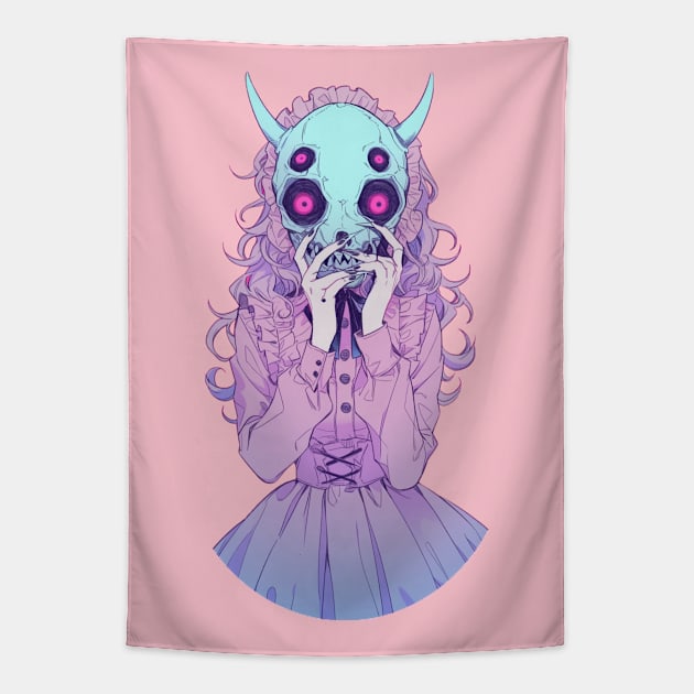 Two-faced Demon Tapestry by DarkSideRunners