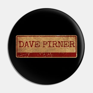 Aliska text red gold retroDave Pirner Pin