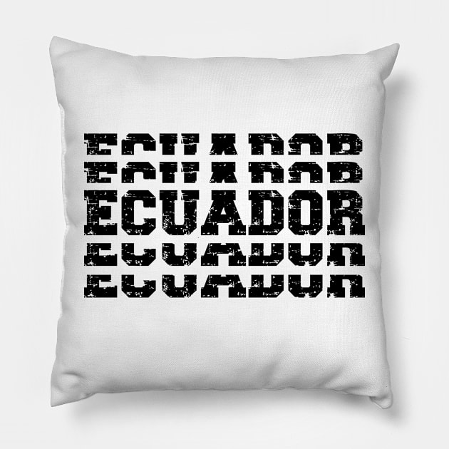 Ecuador Stacked Vintage Pillow by silentboy