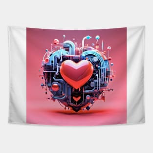 Heart as pinky machinery Tapestry