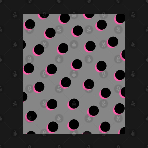 Pink, Grey and Black Polka Dots Spots by OneThreeSix