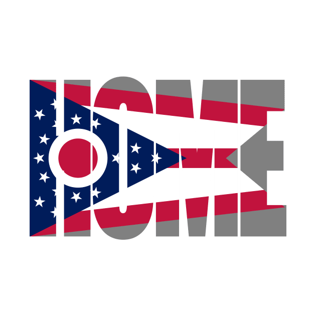 Ohio Home - State Flag by DonDota