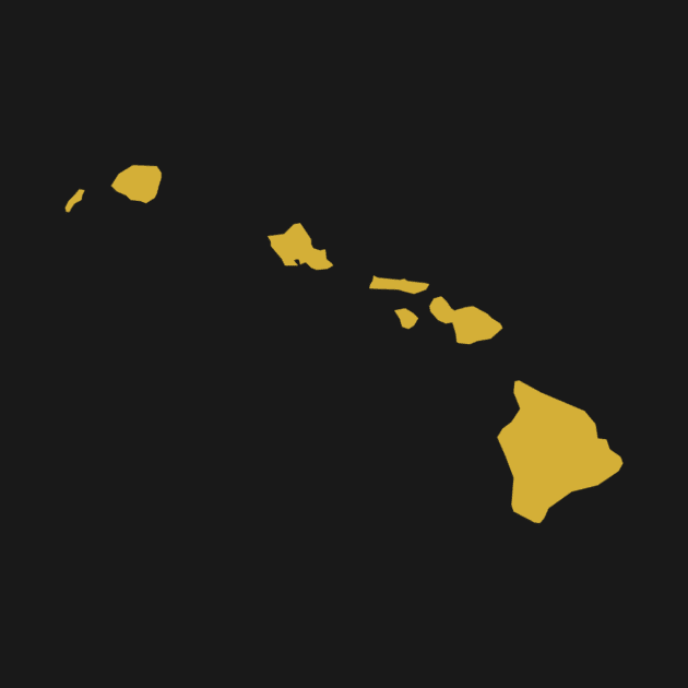 map of hawaii state by Wordandart