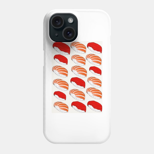 Sushi table - black Phone Case by Uwaki