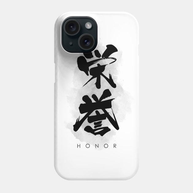 Honor "Eiyo" Calligraphy Kanji Phone Case by Takeda_Art