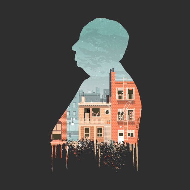Rear Window Silhouette Illustration by burrotees
