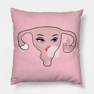 Feminist middle finger uterus Pillow