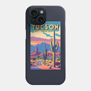 A Vintage Travel Art of Tucson - Arizona - US Phone Case