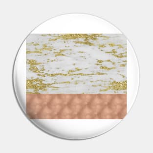 Faraldi gold marble and rose gold foil Pin