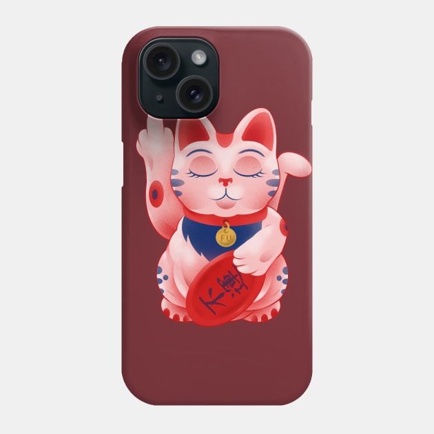 Lucky Cat Phone Case by bigbadrobot