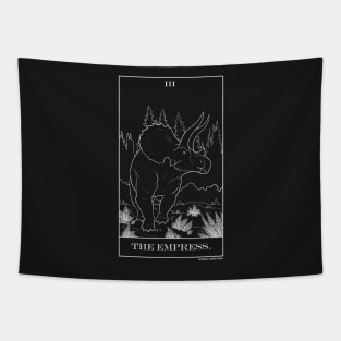 Empress Dinosaur Triceratops Tarot Tapestry