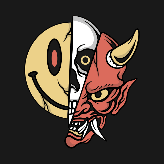 Devil smile skull by gggraphicdesignnn