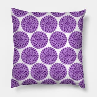 Purple Dahlia Floral Pattern Pillow