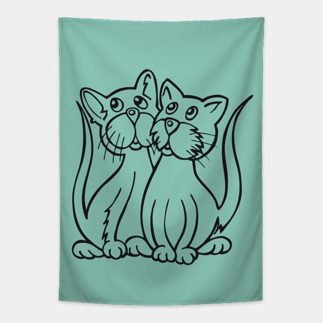 Cute Cats Tapestry by Colette