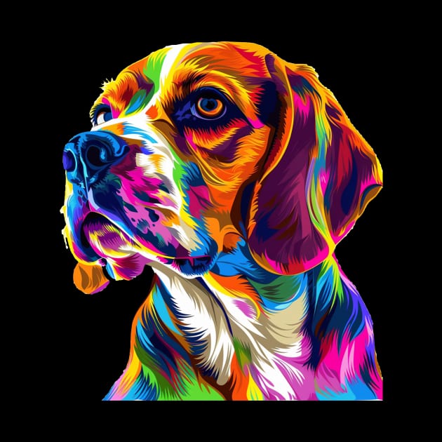 Beagle Colorfull Pop Art Design For Dog Onwer by karishmamakeia