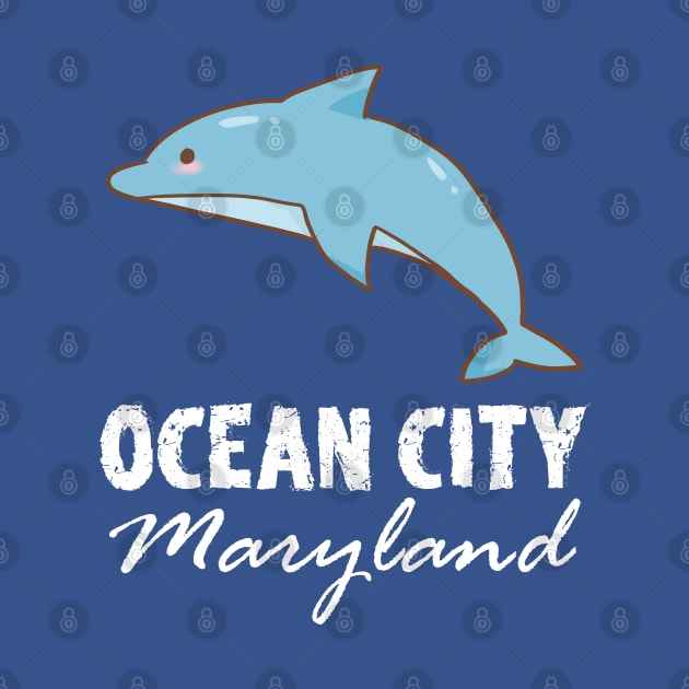 Ocean City Maryland (blue dolphin) by mareescatharsis