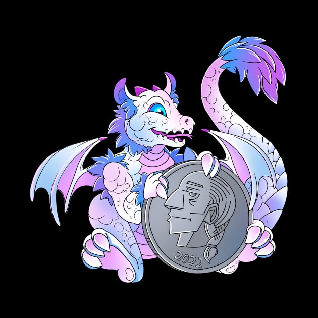 Trans Pride Pocket Dragon by TheMightyQ