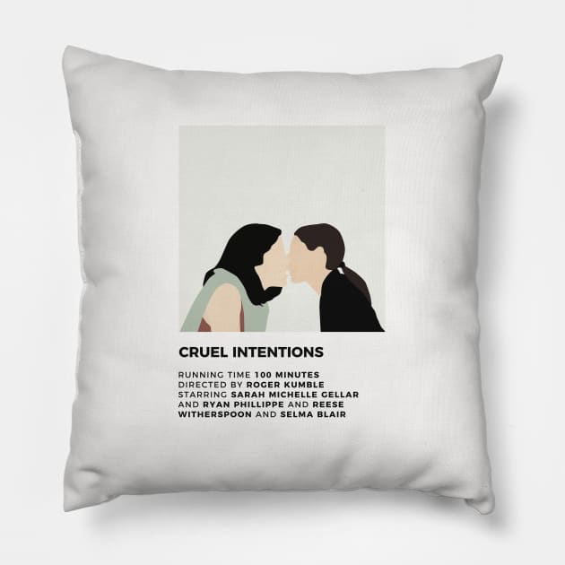 Cruel Intentions Minimalist Poster Pillow by honeydesigns