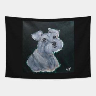 Miniature Schnauzer, Acrylic Painting Tapestry