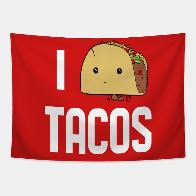 National Crunchy Tacos Day I Love Mexican Food Tapestry by Noseking