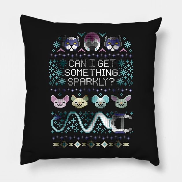 Allura Ugly Holiday Sweater Pillow by Soft Biology