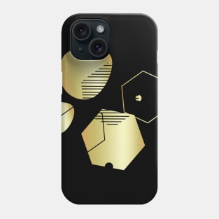 Golden Pentagons Phone Case