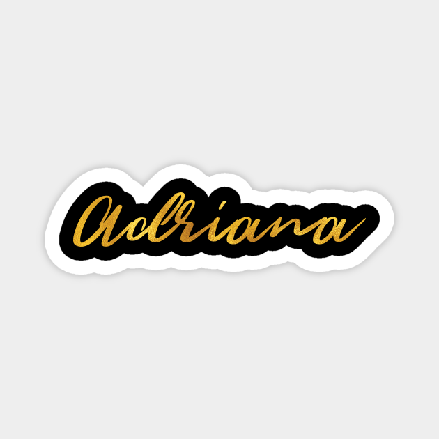 Adriana Name Hand Lettering in Faux Gold Letters - Adriana - Magnet ...