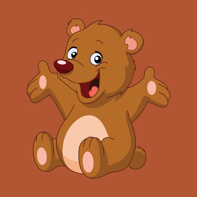 Happy teddy bear by DigiToonsTreasures