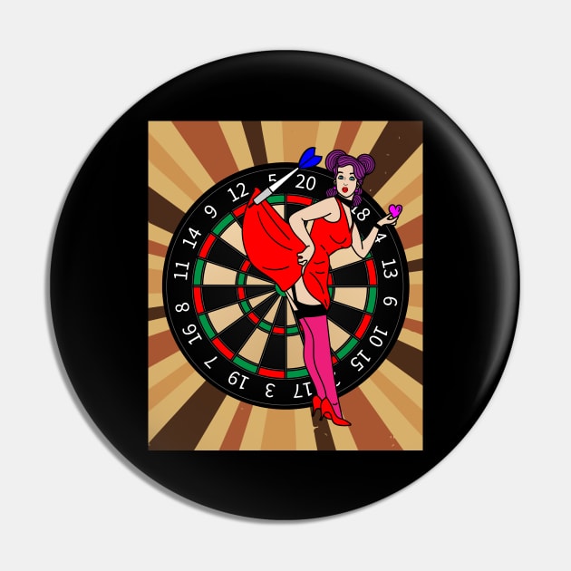 Dartboard Dart Player With Darts Arrows Pin by flofin