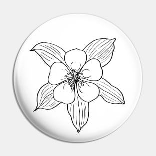 Colorado State Flower : Rocky Mountain Columbine Pin