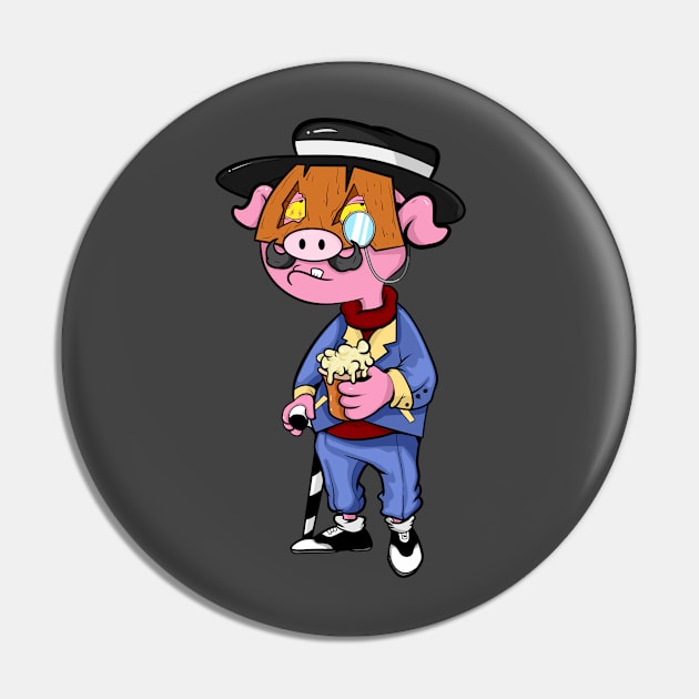 Dope Slluks piggy cartoon man chilling illustration Pin by slluks_shop