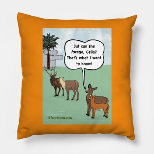 Disparaging Deer Pillow