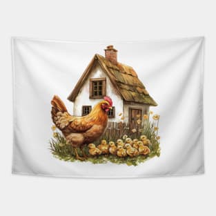 Chicken Lady Tapestry