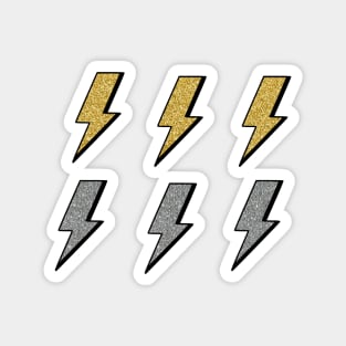 Glitter Lightning Bolts Sticker Pack Magnet