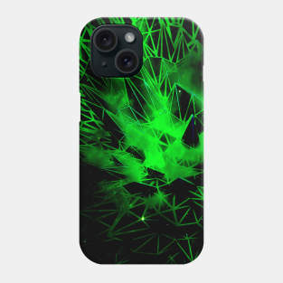 Neon green anime space art Phone Case