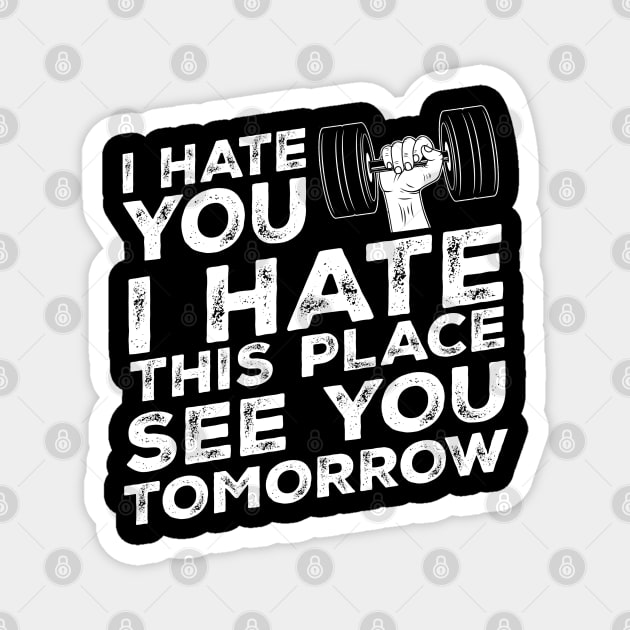 I hate you I hate this place see you tomorrow Magnet by Swot Tren