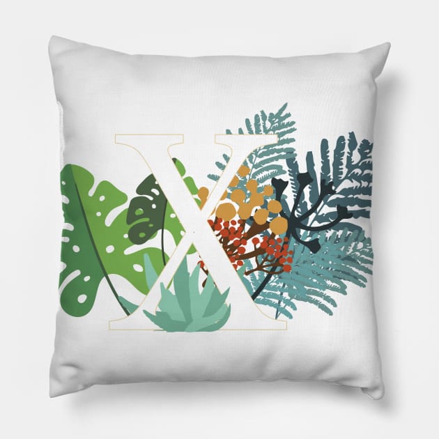 Plant Letter X Pillow by HiPolly
