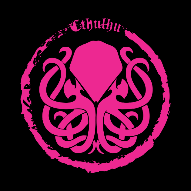 Cthulhu Logo Pink by Milena93