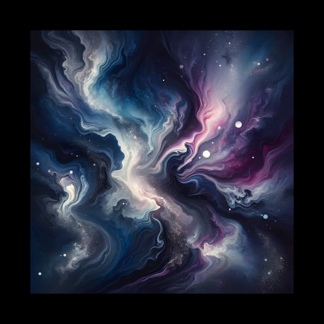 Cosmic Serenity Abstract Liquid Universe by Ukea