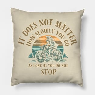 it does not matter how slowly you go as long as you do not stop Pillow