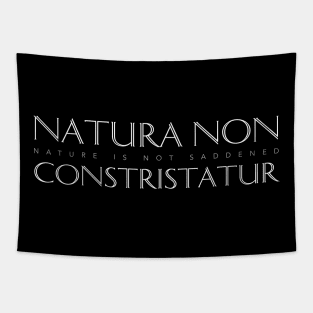 Latin Inspirational Quote: Natura Non Constristatur (Nature Is Not Saddened) Tapestry