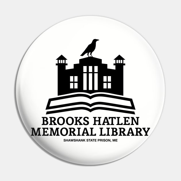 Brooks Hatlen Memorial Library Pin by AngryMongoAff