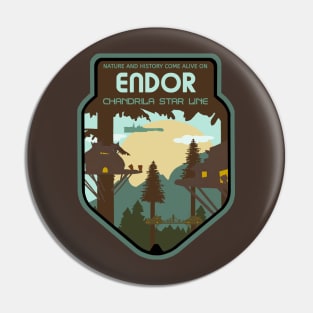 Endor - Chandrila Star Line Travel Poster Pin