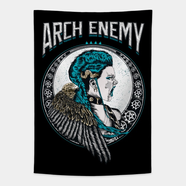 Arch enemy Illustration Tapestry by jhony-caballero-store